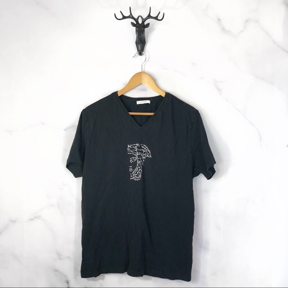 Versace | Black Embellished Tee XXL